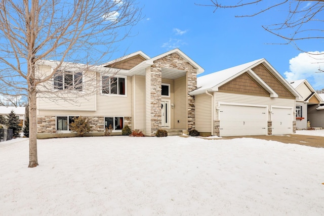 view of front of house featuring a garage