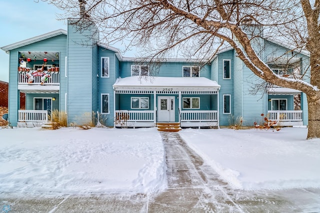 view of front of house featuring covered porch