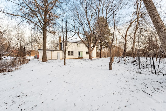 view of snowy yard