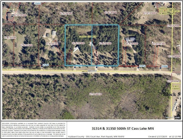 31314 500th St, Cass Lake, MN 56633 - aerial overview of property's location