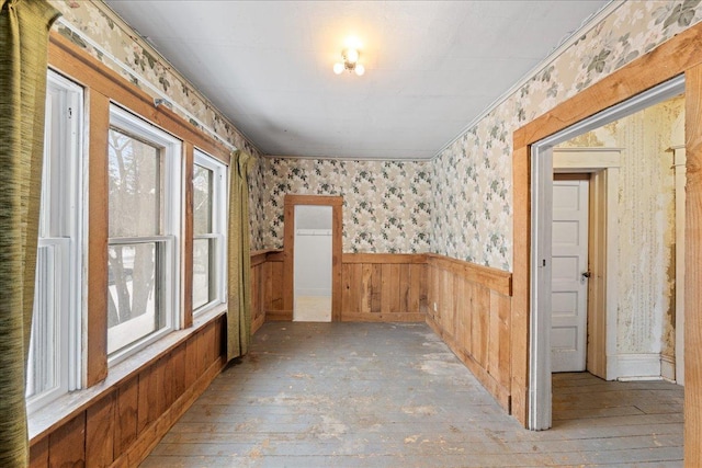 unfurnished room featuring light hardwood / wood-style floors and a healthy amount of sunlight