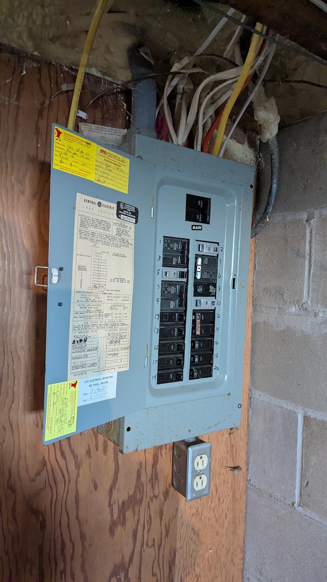 utility room with electric panel