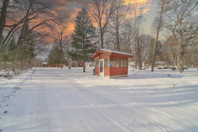 view of snowy yard