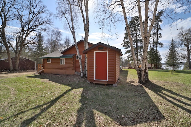 view of shed