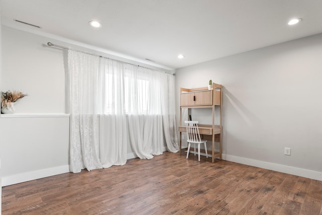 interior space featuring dark wood-type flooring