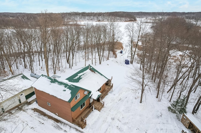 view of snowy aerial view