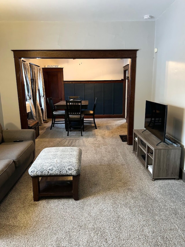 view of carpeted living room