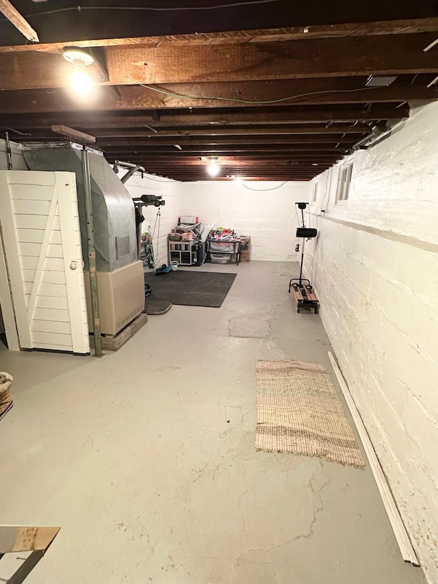 view of basement