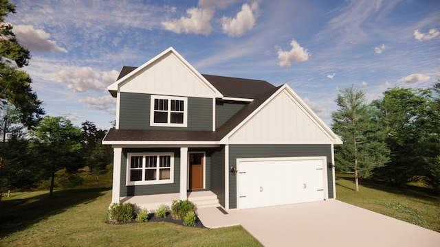 view of front of property with a front yard