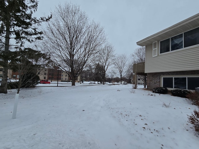 view of snowy yard