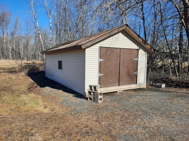 view of shed