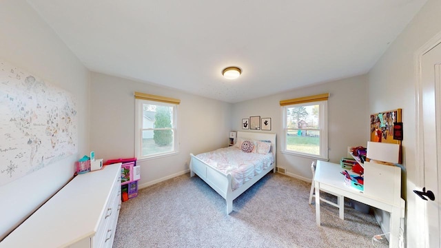 view of carpeted bedroom