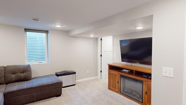 view of carpeted living room