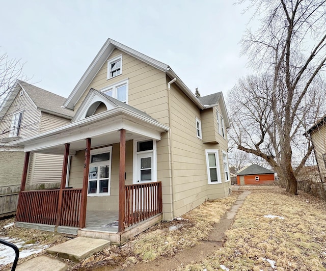 view of front of house with a porch