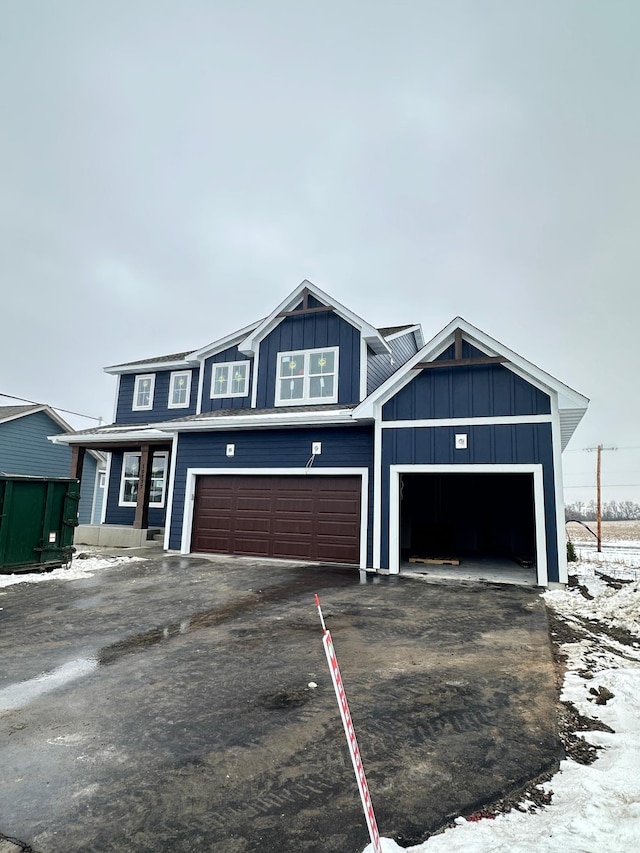 view of front of house featuring a garage