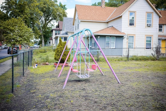 view of jungle gym