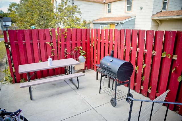 view of patio / terrace featuring grilling area