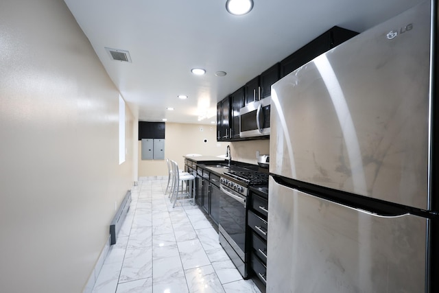 kitchen with stainless steel appliances and sink