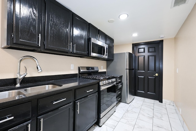 kitchen featuring sink and appliances with stainless steel finishes