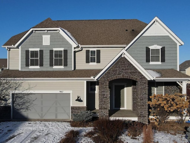 view of front of house featuring a garage