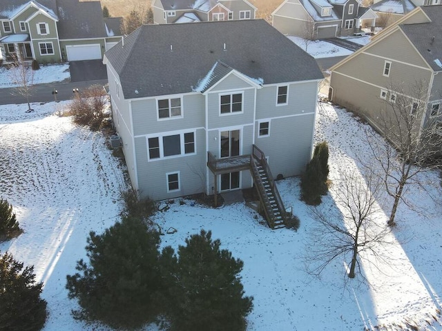 view of snowy aerial view