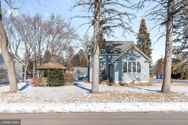 view of front of house with a gazebo