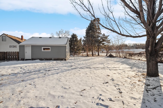 view of snowy yard