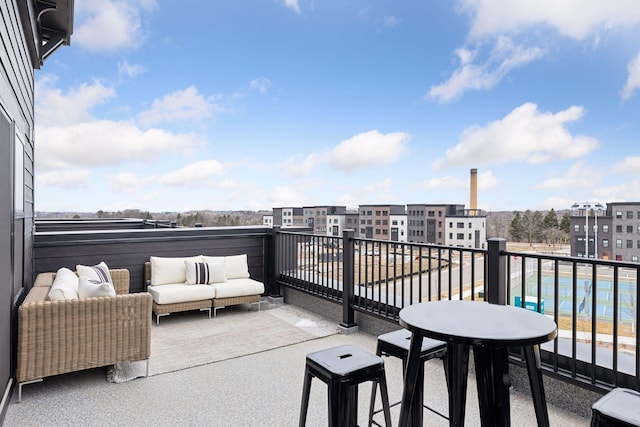 balcony featuring outdoor lounge area