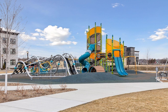 view of jungle gym