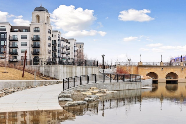 view of home's community featuring a water view