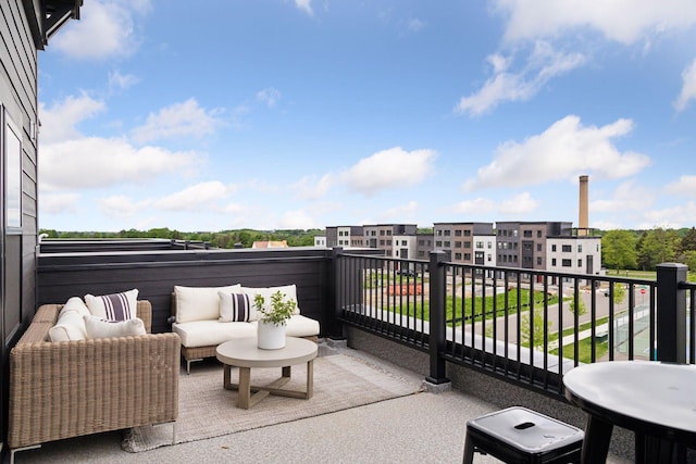 balcony featuring an outdoor hangout area