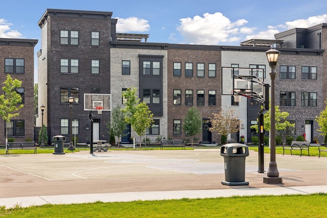 view of basketball court featuring community basketball court