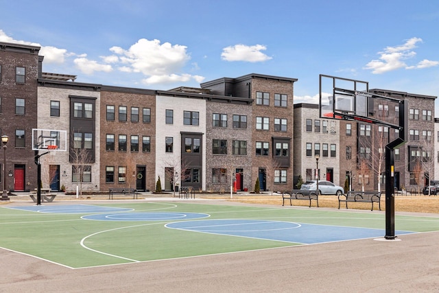 view of sport court with community basketball court