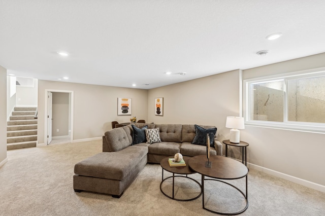 view of carpeted living room