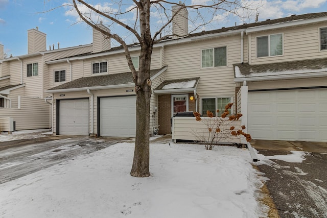 view of property featuring a garage