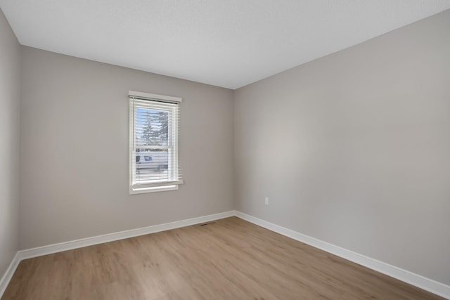 empty room featuring light wood-type flooring