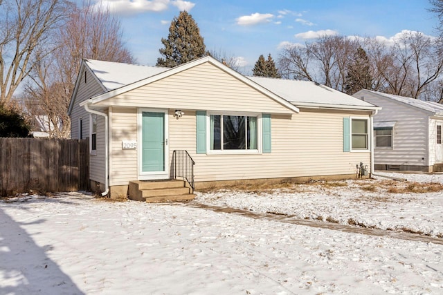 view of front of home