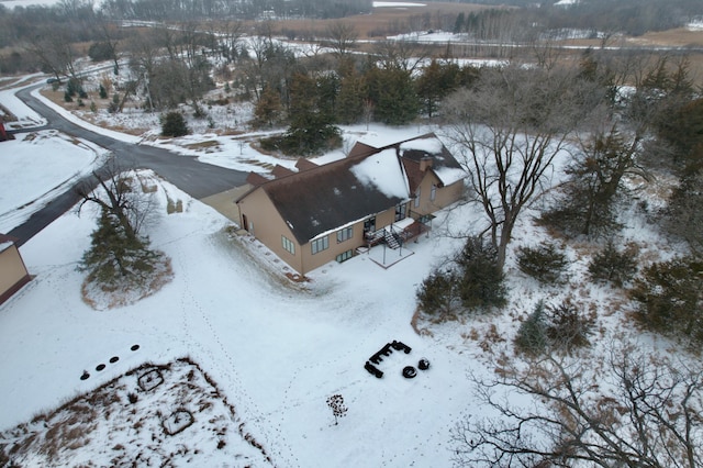 view of snowy aerial view