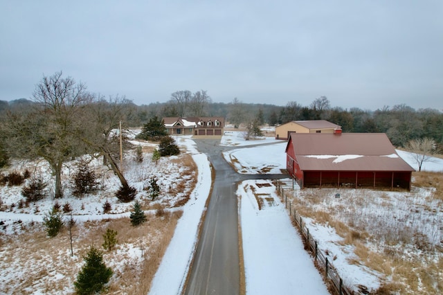 view of snowy aerial view