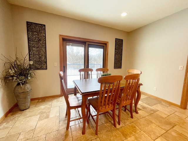 view of dining space