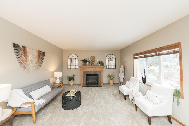 view of carpeted living room