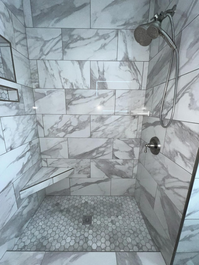 bathroom with walk in shower