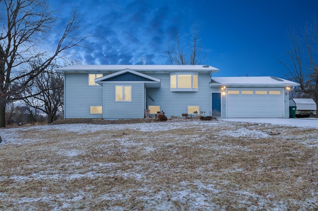 view of front of home featuring a garage