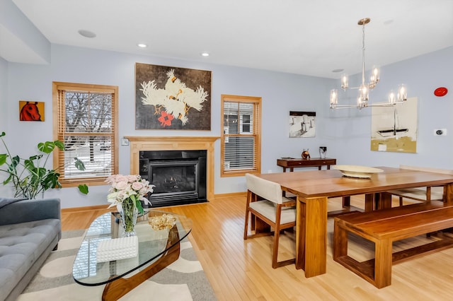 dining room with light hardwood / wood-style flooring