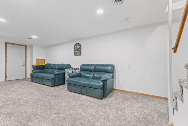 view of carpeted living room