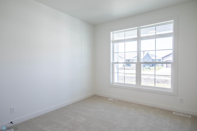 carpeted empty room with a wealth of natural light