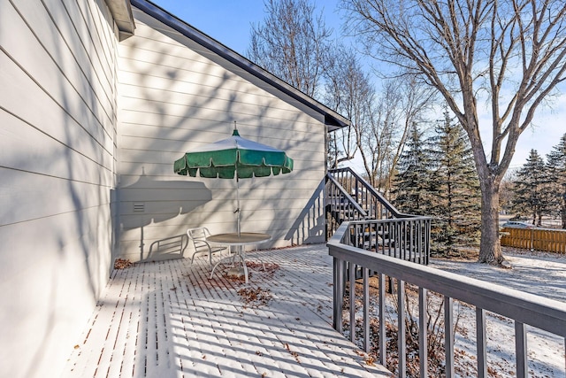 view of wooden deck