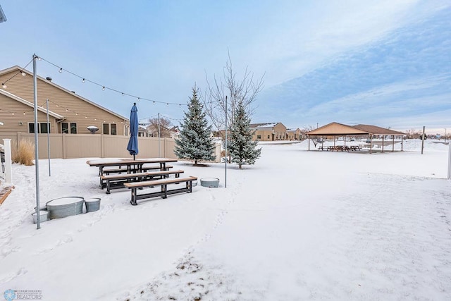 view of community featuring a gazebo