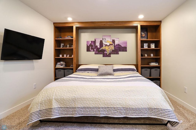 view of carpeted bedroom