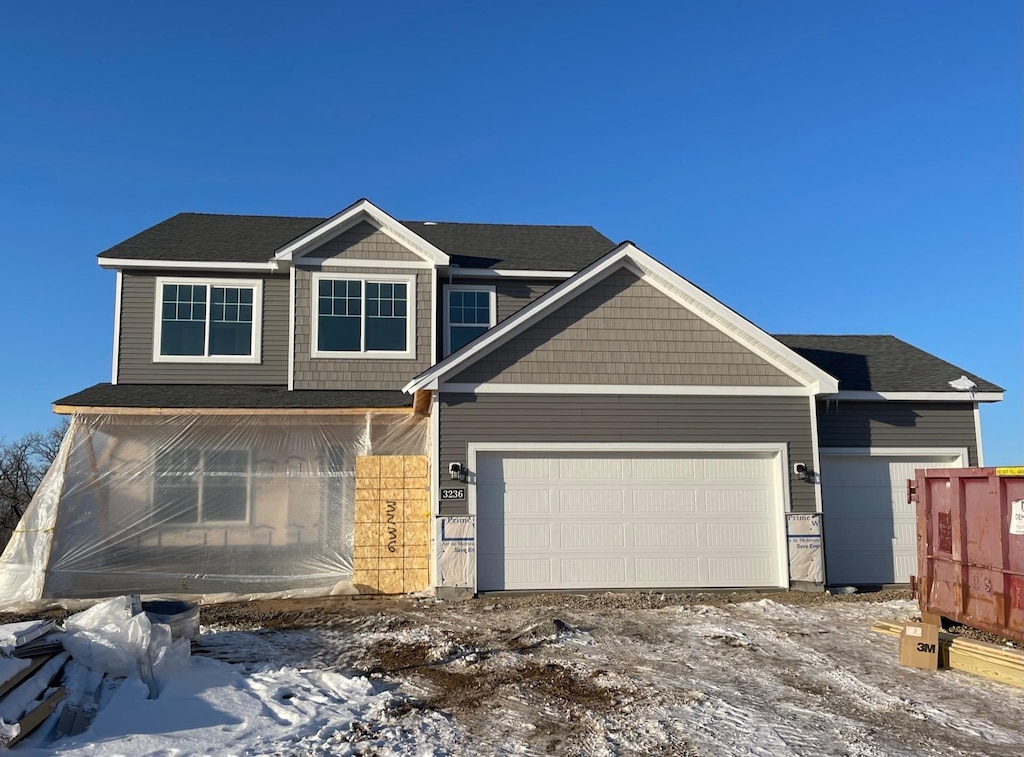 view of front of house featuring a garage